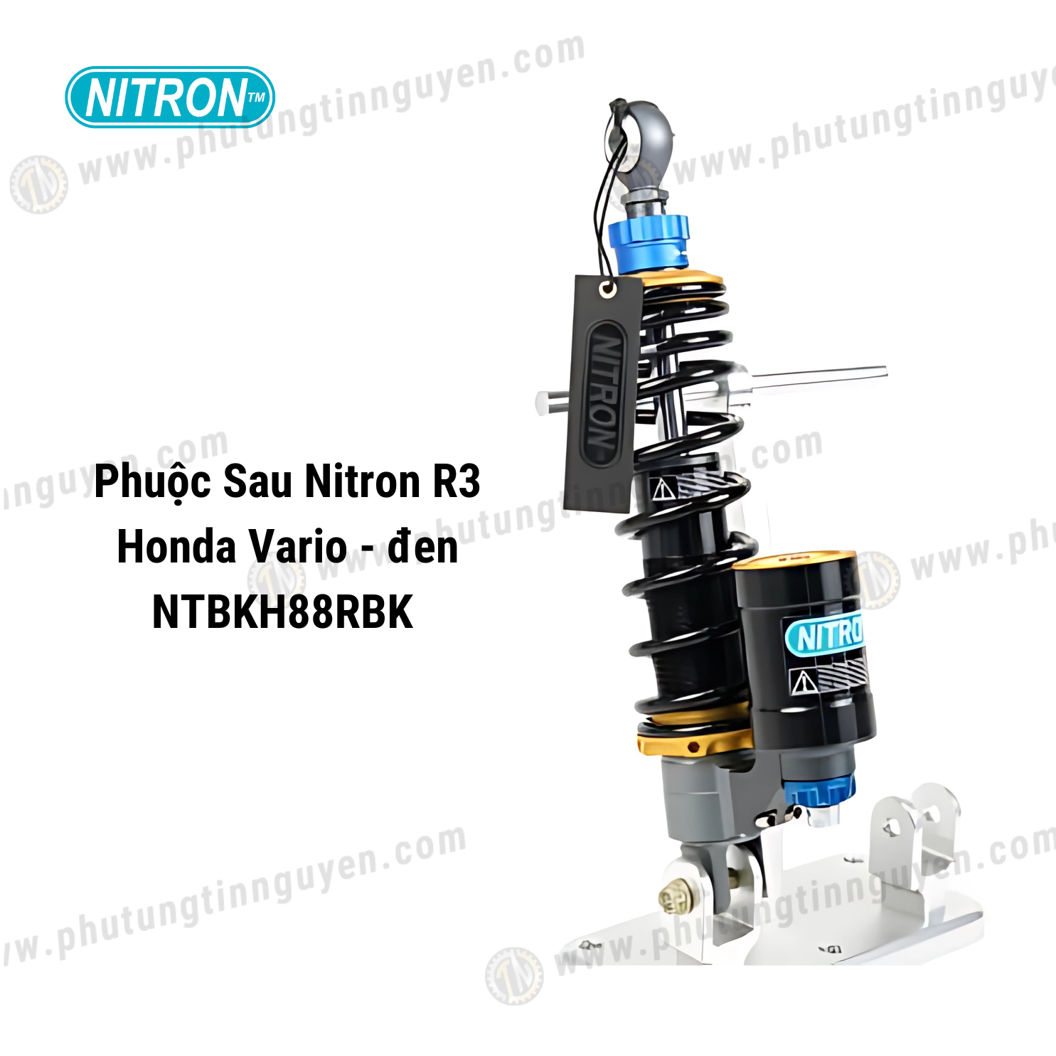  Phuộc Sau Nitron R3 Honda Vario - đen NTBKH88RBK Nitron Japan 