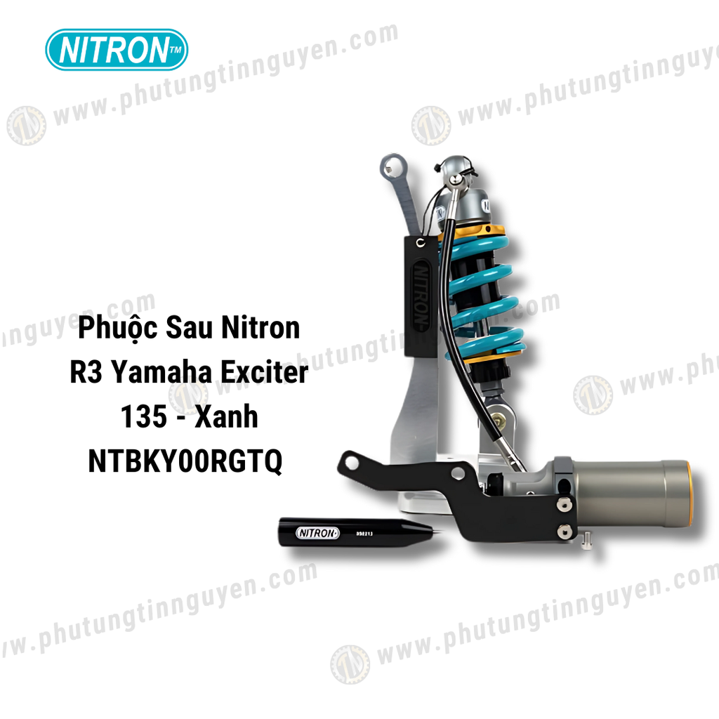 Phuộc Sau Nitron R3 Yamaha Exciter 135 - Xanh NTBKY00RGTQ Nitron Japan