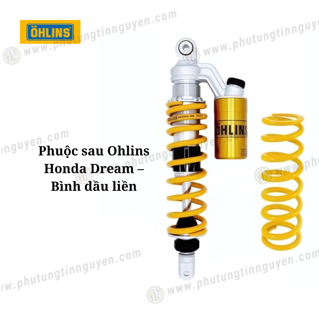 Phuộc sau Ohlins Honda Cub, Dream, Wave – HO647 – Bình dầu liền