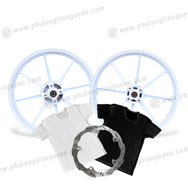  Mâm X1R 8 cây Vario, Click, AB150 bản 1.85 - 2.15 có 2 màu trắng - đen 