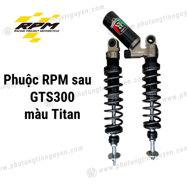 Phuộc sau màu Titan RPM có bình dầu cho xe Vespa GTS300 chính hãng có bảo hành 