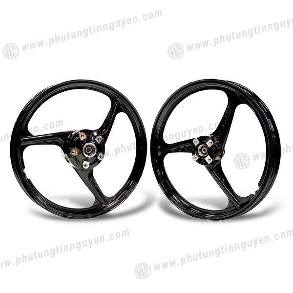  Mâm X1R 3 đao cho Exciter 150 - 155 (bản 1.6 - 1.6) chính hãng - MÀU ĐEN TRẮNG BÓNG TẶNG ĐĨA TRƯỚC 