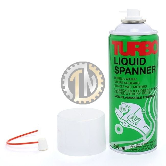 Chai xịt vệ sinh sên, chống rỉ sét, tẩy đa năng và bôi trơn Turbo Liquid Spanner USA 450ml
