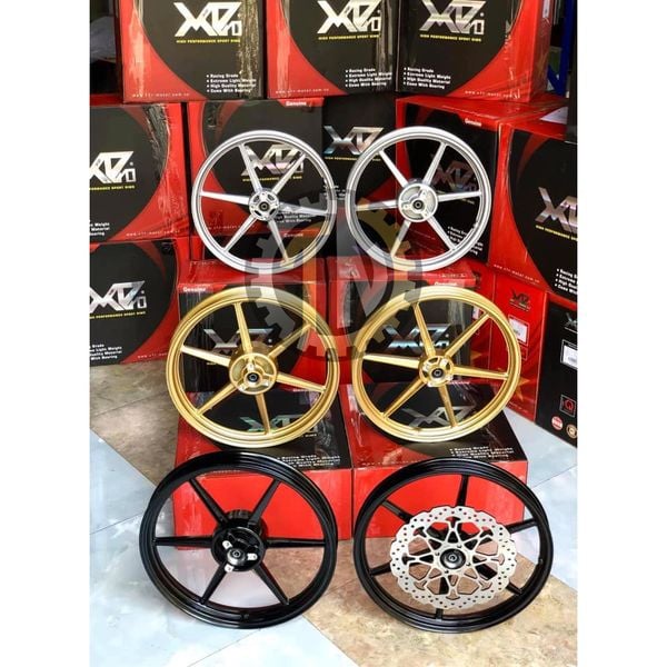  Mâm X1R 6 cây cho Satria-Raider chính hãng 3 màu bản 1.6-1.85 - Tặng đĩa trước 