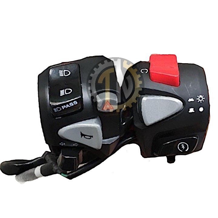 Cùm trái CB650R có hazzard và cùm phải PCX chính hãng gắn vario 2013, vario 2015, vario 2018, vario 2023, vario,click 2013, click  2015, click  2018, click 2023,click, honda, Sonic, Satria, Exciter 150, Sirius