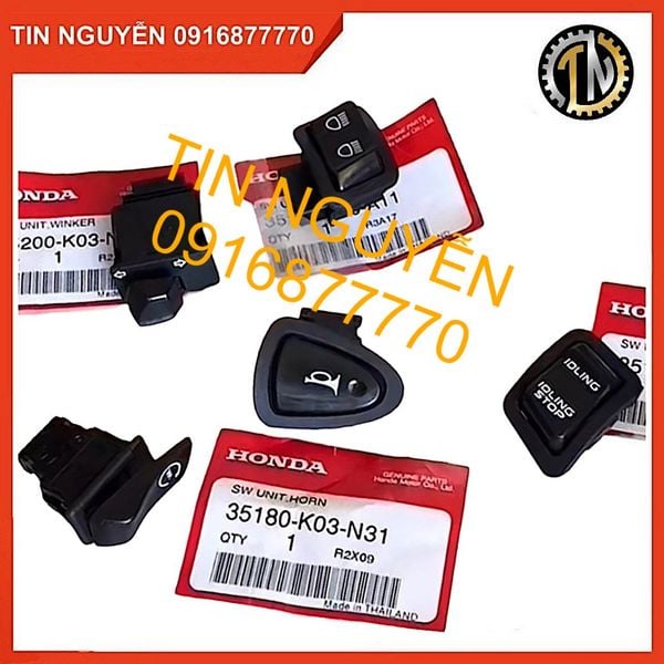  Bộ nút công tắc xe Vario, Click, AB, Vision chính hãng Honda nhập Thái 