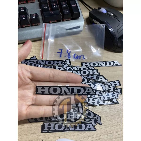  Tem chữ Honda màu xám 78mm chính hãng 