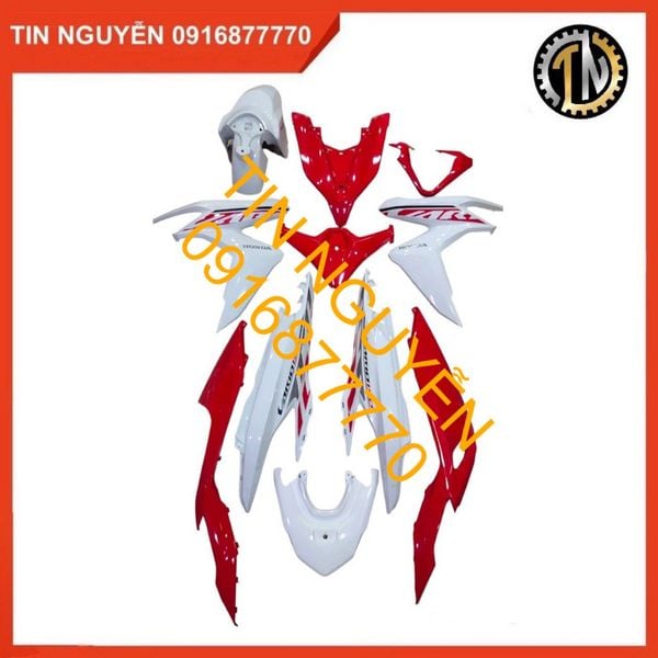  Dàn áo Vario màu trắng đỏ 125 đời 2018 đến nay chính hãng Honda 