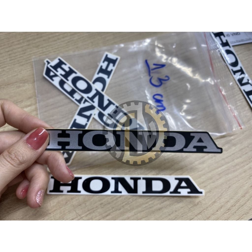 Tem chữ Honda 132mm màu đen và trắng chính hãng Honda