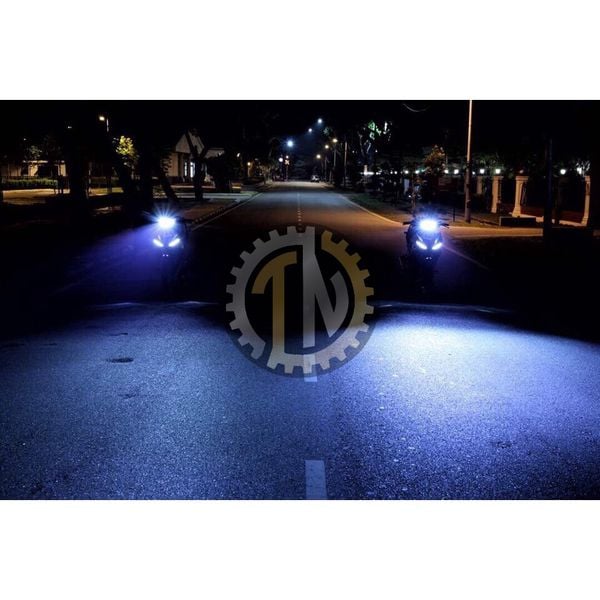  Đèn pha led 2 tầng Exciter 150 phiên bản mới Sporty 2019 hàng Zhipat màu đen 