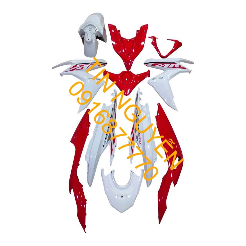 Dàn áo Vario màu trắng đỏ 125 đời 2018 đến nay chính hãng Honda