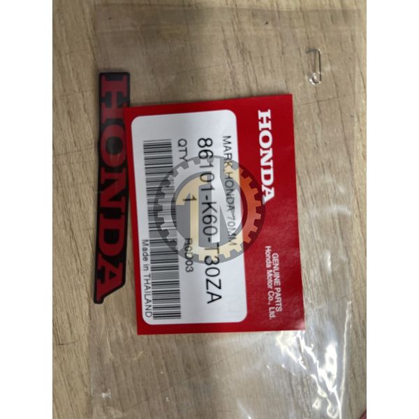  Tem chữ Honda màu đỏ 70mm chính hãng 