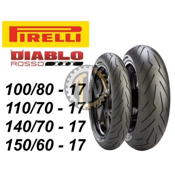  Vỏ Pirelli ROSSO 3 size 17 cho xe phân khối lớn Không ruột 