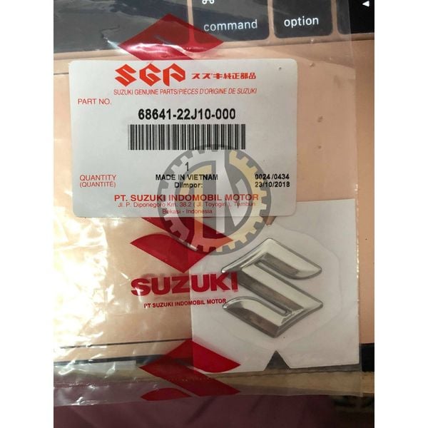  Tem Satria nổi chữ S nhỏ gắn chắn gió chính hãng 