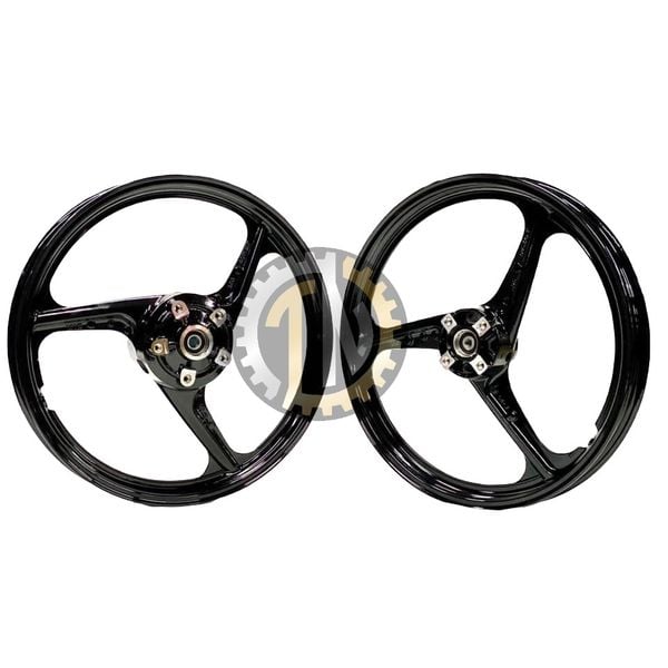  Mâm X1R 3 đao cho Exciter 150 - 155 (bản 1.6 - 1.6) chính hãng - MÀU ĐEN TRẮNG BÓNG TẶNG ĐĨA TRƯỚC 