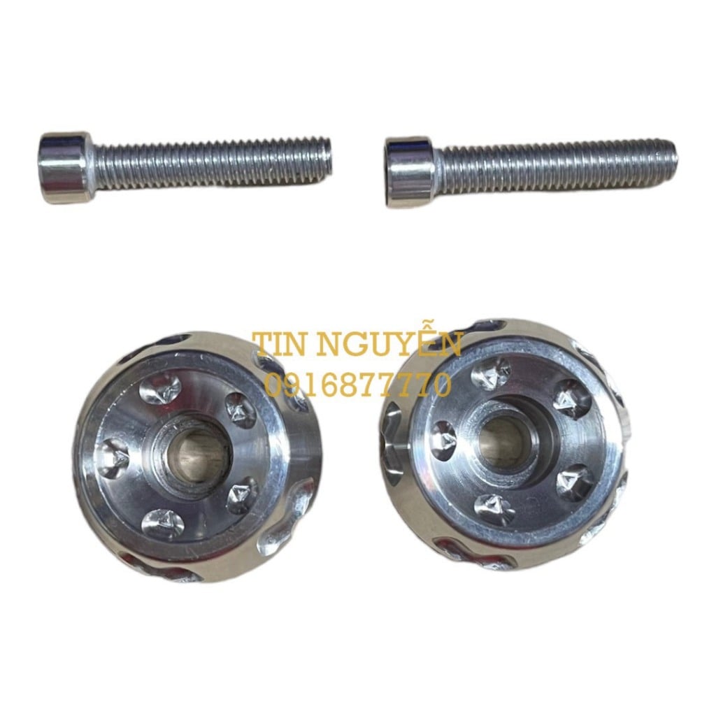  Cặp gù nhôm GH Racing 2 lớp luôn ốc gắn nhiều dòng xe máy 