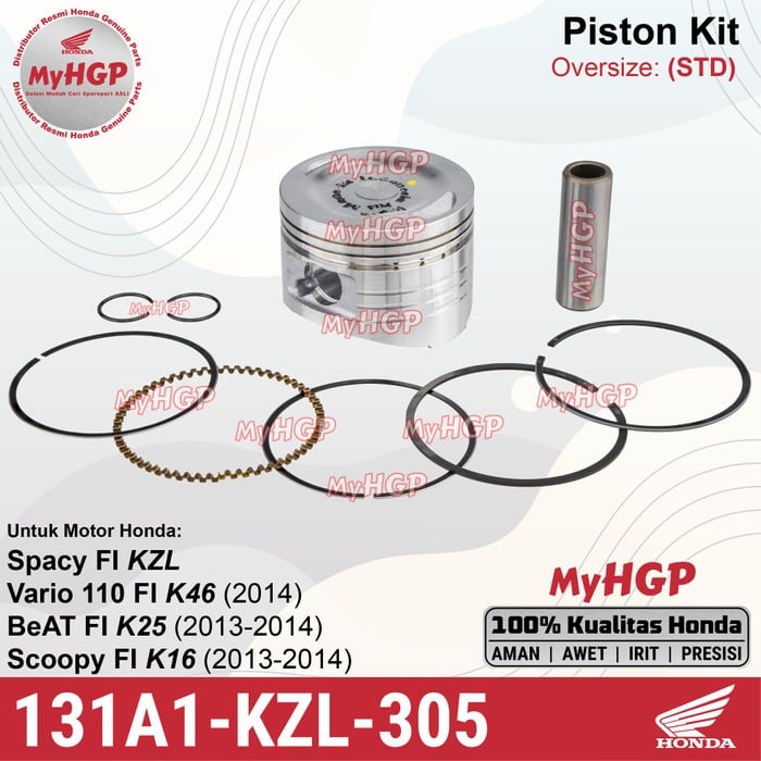  Bộ pit tông + bạc Vision VS 110 Đời đầu 2011 2012 2013 AA 