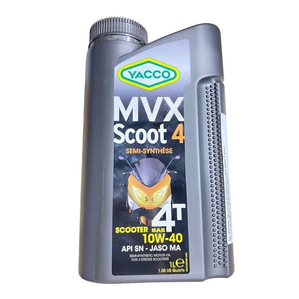  Nhớt xe ga Yacco MVX Scoot 4T 10W40 hàng chính hãng 1 Lit - LỌC NHỚT YA - SU 