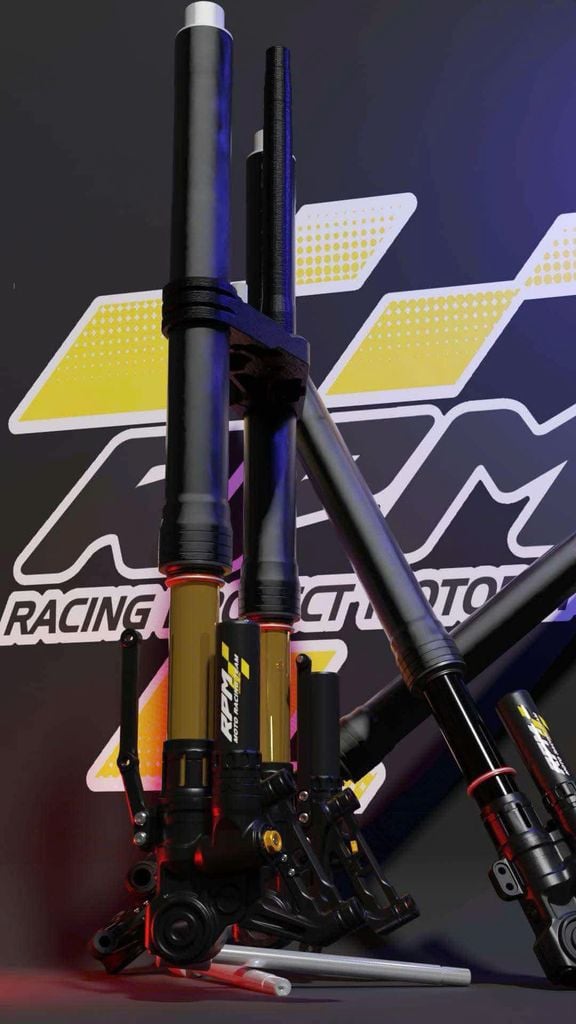 PHUỘC TRƯỚC RPM XMAXX 300 màu đen ty vàng