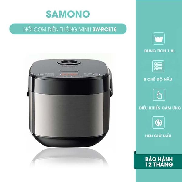  Nồi cơm điện tử dung tích lớn 1.8L SAMONO SW-RCE18 