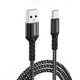 Cáp Type-C Kingleen dây dù K66S 1m Black