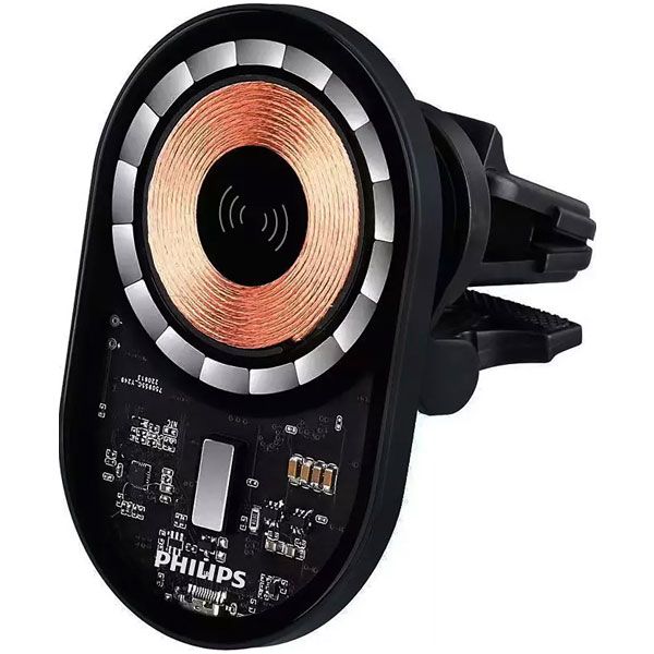 Giá đỡ điện thoại Philips tích hợp sạc không dây Magsafe trên ô tô 