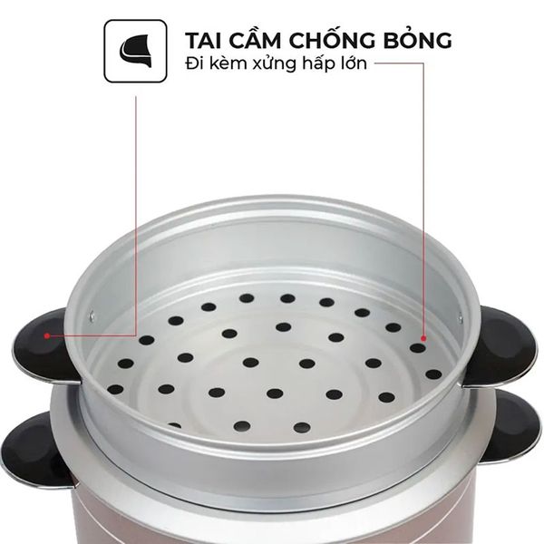  Nồi cơm điện Sunhouse 1.8L vung rời SHD8125 