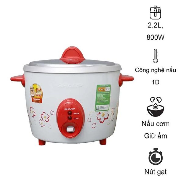  Nồi cơm điện Sharp 2.2 lít KSH-D22V 