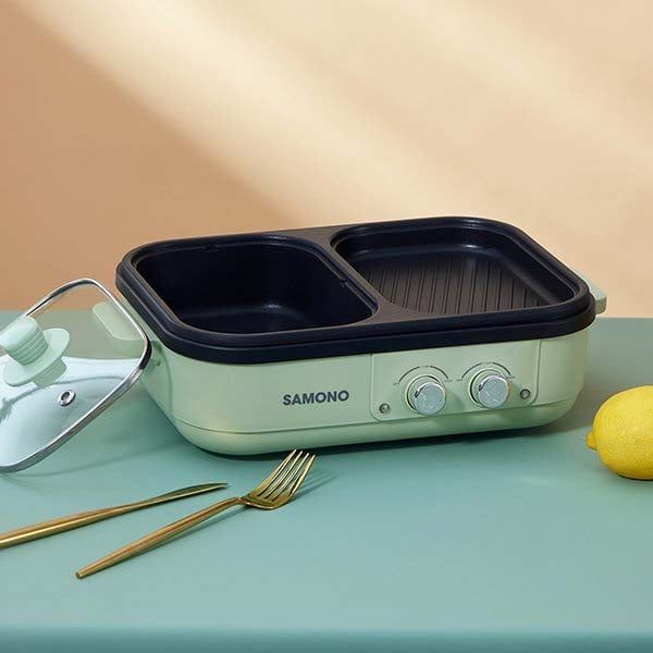  Nồi đa năng 02 trong 01 vừa nấu vừa nướng Samono SW-MCG1L 