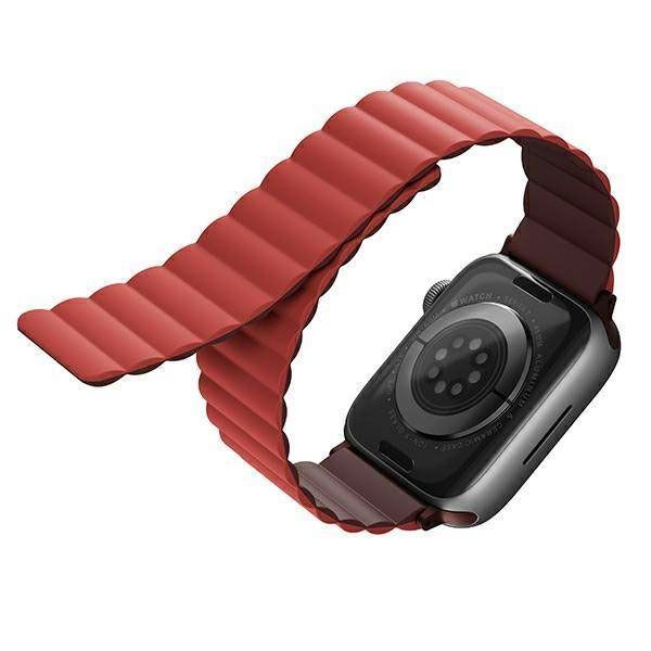  Dây Apple Watch Seri 38/40/41mm Uniq Revix Silicone Strap - Maroon/Coral 