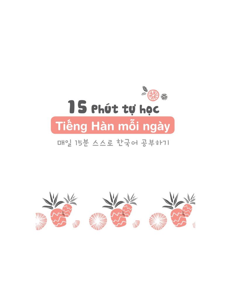 15 phút tự học tiếng Hàn mỗi ngày ( giá 129k)