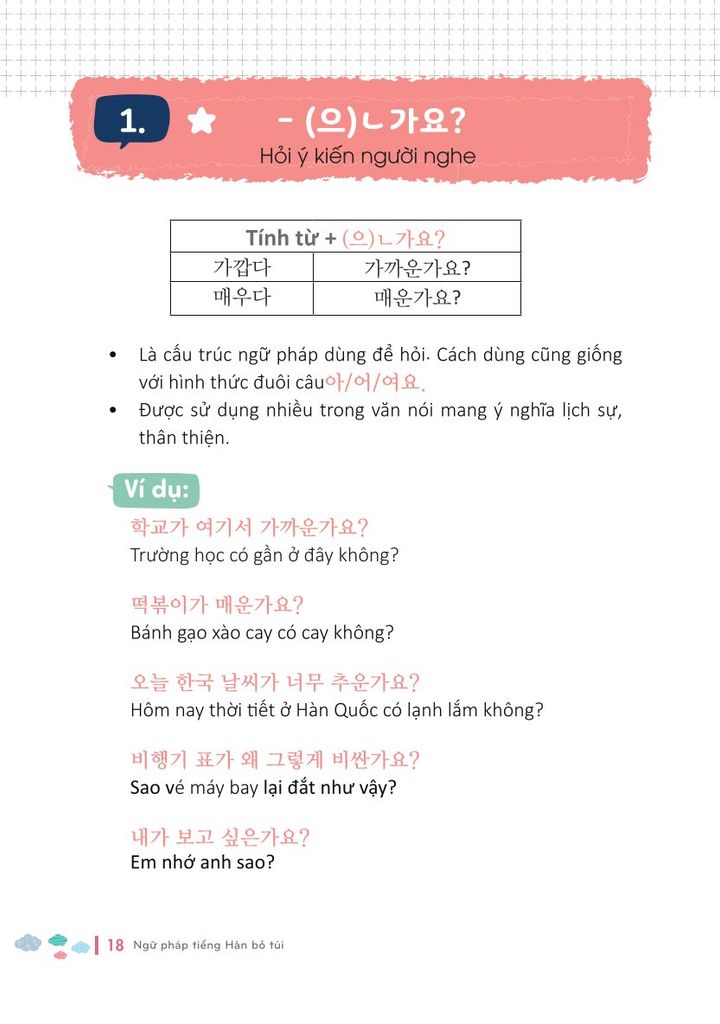 Ngữ pháp tiếng Hàn bỏ túi