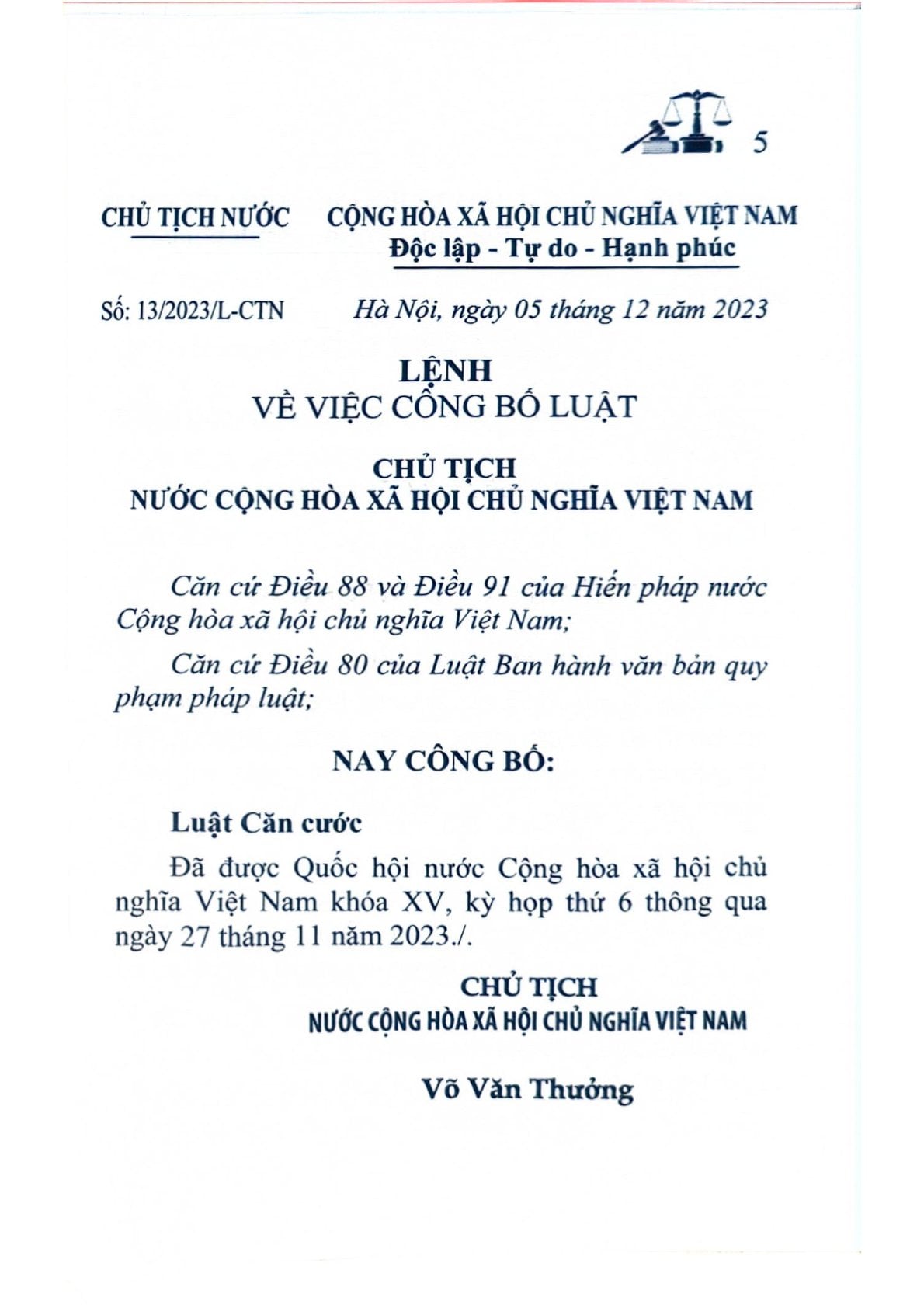 Luật Căn Cước - Quốc hội