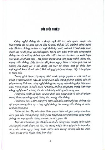  Phòng, Chống Tội Phạm Trong Lĩnh Vực Công Nghệ Cao  - PGS.TS.Trần Quang Hiển -TS. Đỗ Đức Hồng Hà 