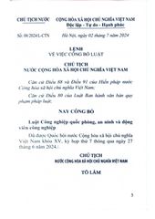 Luật Công Nghiệp Quốc Phòng, An Ninh Và Động Viên Công Nghiệp Năm 2024 - Quốc hội