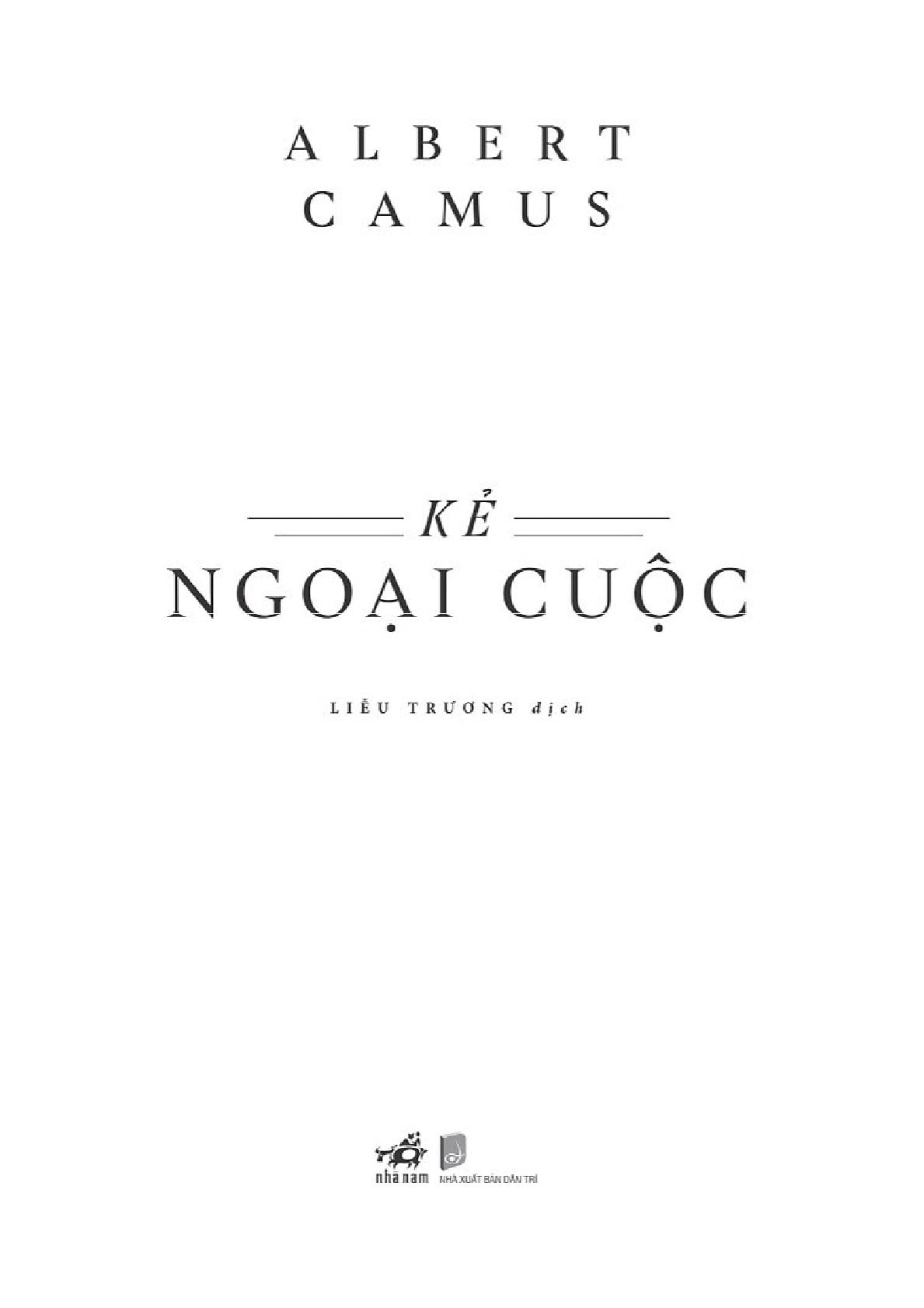 Kẻ Ngoại Cuộc - Albert Camus