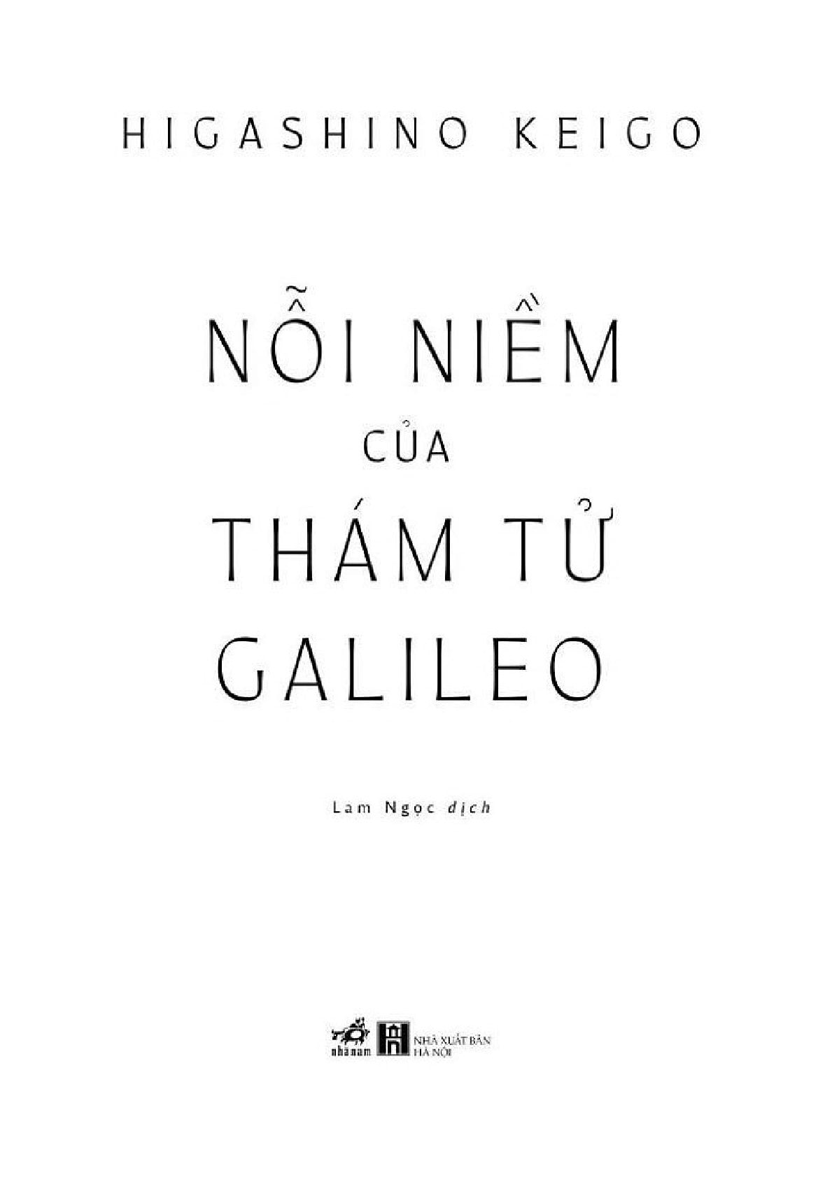 Nỗi Niềm Của Thám Tử Galileo - Higashino Keigo