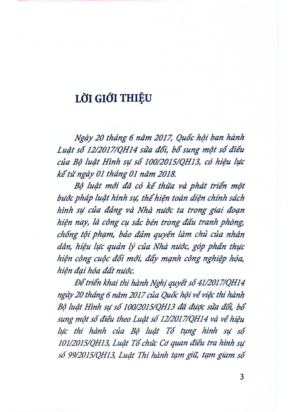 Bộ Luật Hình Sự Năm 2015 Được Sửa Đổi, Bổ Sung Năm 2017 - Quốc Hội