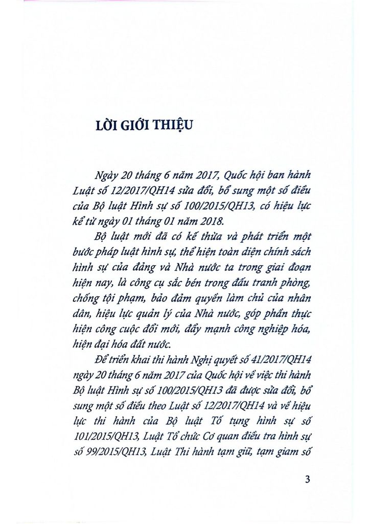 Bộ Luật Hình Sự Năm 2015 Được Sửa Đổi, Bổ Sung Năm 2017 - Quốc Hội