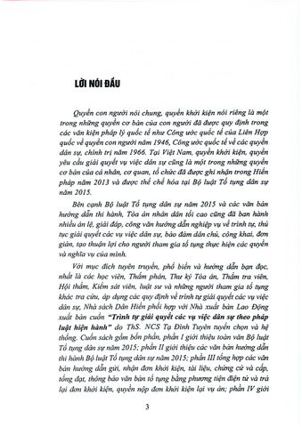  Trình Tự Giải Quyết Các Vụ Việc Dân Sự Theo Pháp Luật Hiện Hành  - ThS.NCS.Tạ Đình Tuyên 