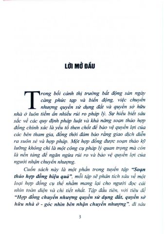  Soạn Thảo Hợp Đồng Hiệu Quả (Tuyển Tập) Hợp Đồng Chuyển Nhượng Quyền Sử Dụng Đất, Quyền Sở Hữu Nhà Ở Góc Nhìn Bên Nhận Chuyển Nhượng - ThS. Trần Chí Thành 
