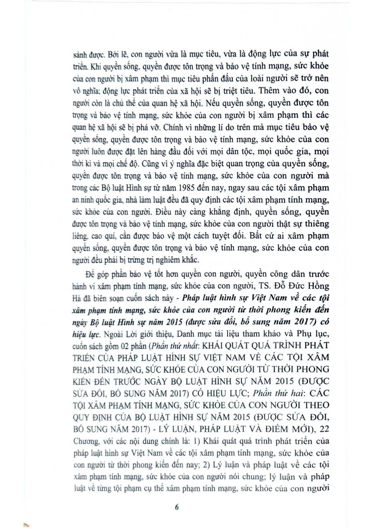 Pháp Luật Hình Sự Việt Nam Về Các Tội Xâm Phạm Tính Mạng, Sức Khỏe Của Con Người - TS.Đỗ Đức Hồng Hà (Chủ Biên)