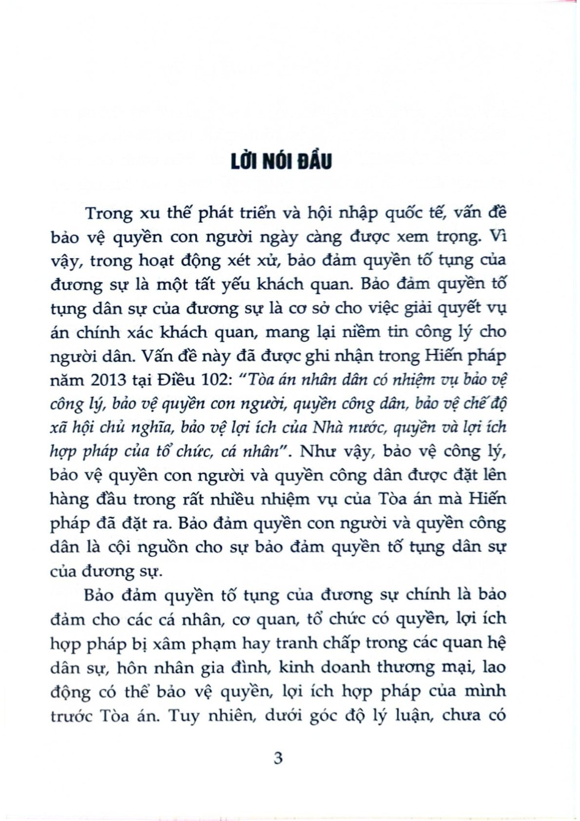 Bảo Đảm Quyền Tố Tụng Dân Sự Của Đương Sự ( Sách Chuyên Khảo)  - TS. Nguyễn Thị Thúy Hằng