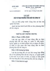 Luật Đầu Tư Theo Phương Thức Đối Tác Công Tư Năm 2020 - Quốc hội