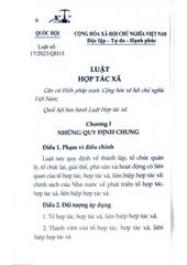 Luật Hợp Tác Xã Năm 2023 - Quốc Hội