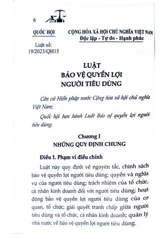  Luật Bảo Vệ Quyền Lợi Người Tiêu Dùng Năm 2023 - Quốc Hội 