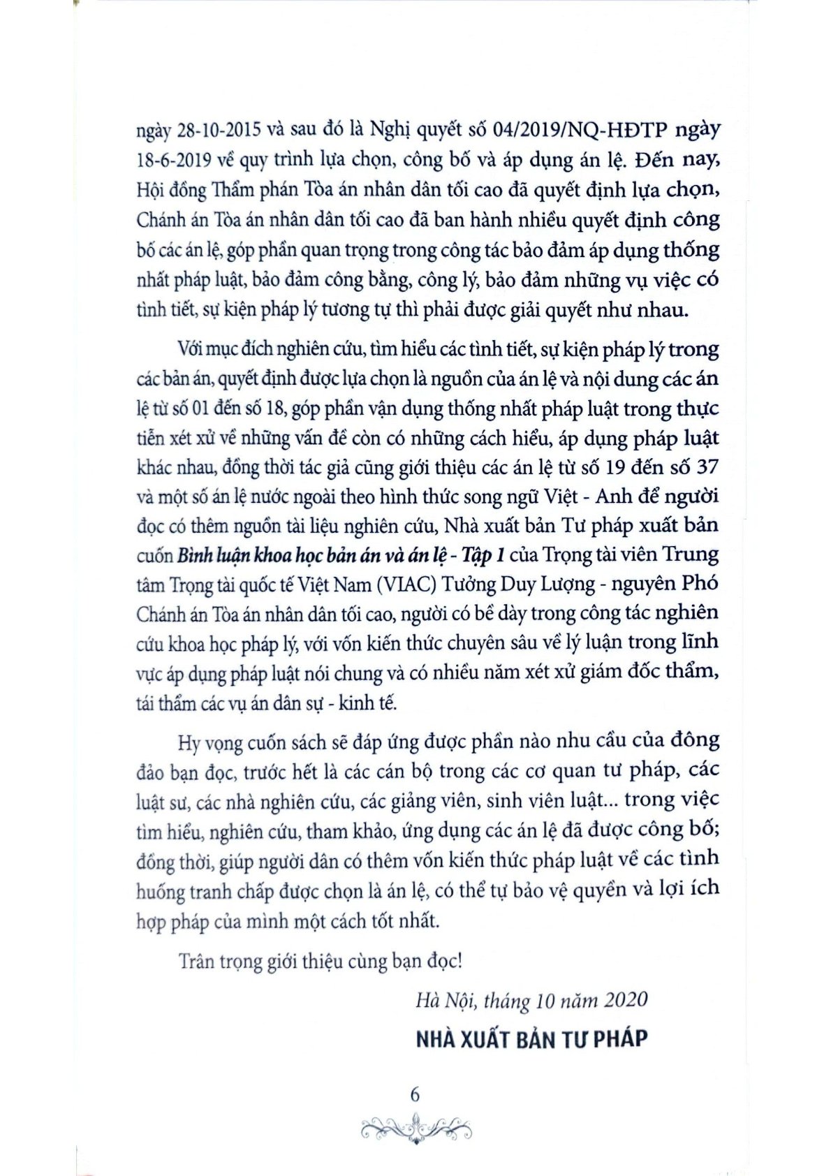 Bình Luận Khoa Học Bản Án Và Án Lệ - Tập 1 - Tưởng Duy Lượng