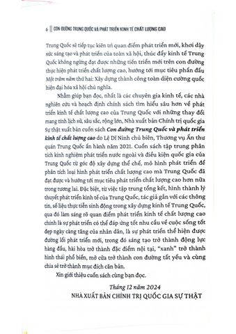  Con Đường Trung Quốc Và Phát Triển Kinh Tế Chất Lượng Cao - Lệ Dĩ Ninh (chủ biên)
Trình Chí Cường (Phó Chủ biên)
Triệu Thu Vận (Trợ lý Chủ biên) (CTQG) 
