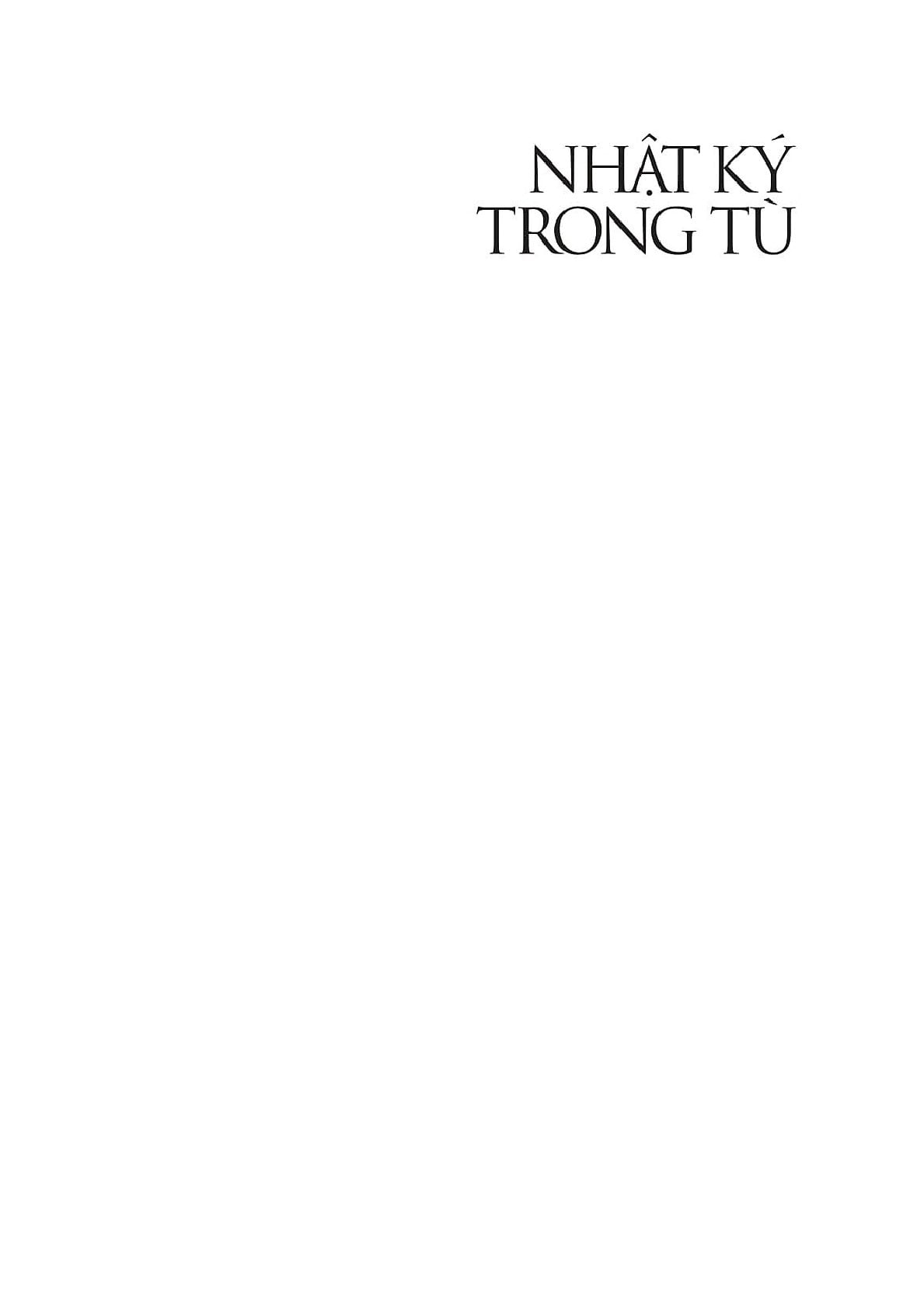 Nhật Ký Trong Tù - Hồ Chí Minh