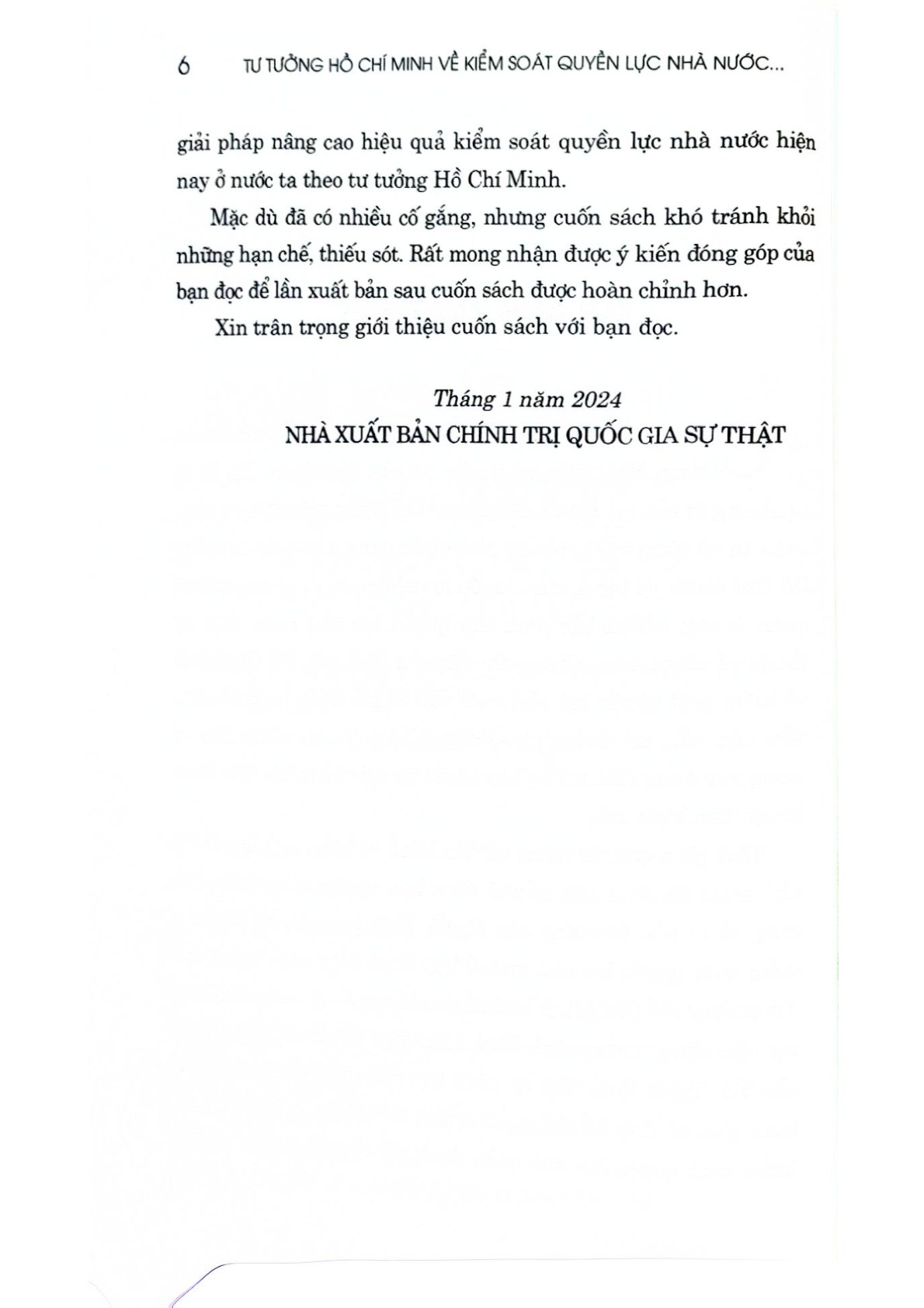Tư Tưởng Hồ Chí Minh Về Kiểm Soát Quyền Lực Nhà Nước Và Sự Vận Dụng Trong Tình Hình Hiện Nay (Sách Chuyên Khảo) - TS Trịnh Quốc Việt (XB 2024)